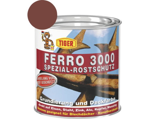 Tiger Ferro 3000 Spezial-Rostschutz RAL 3009 oxidrot 375 ml Tiger Ferro 3000 Spezial-Rostschutz Grundierung und Deckfarbe in Dose