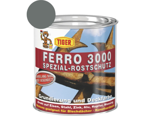 Tiger Ferro 3000 Spezial-Rostschutz RAL 7005 mausgrau 375 ml Tiger Ferro 3000 Spezial-Rostschutz Grundierung und Deckfarbe in Dose