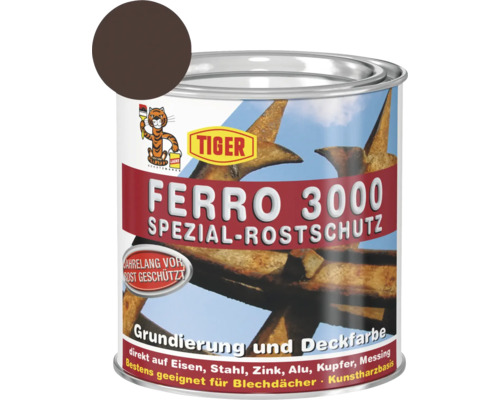 Tiger Ferro 3000 Spezial-Rostschutz RAL 8017 schokobraun 375 ml Tiger Ferro 3000 Spezial Rostschutz Grundierung und Deckfarbe in Dose
