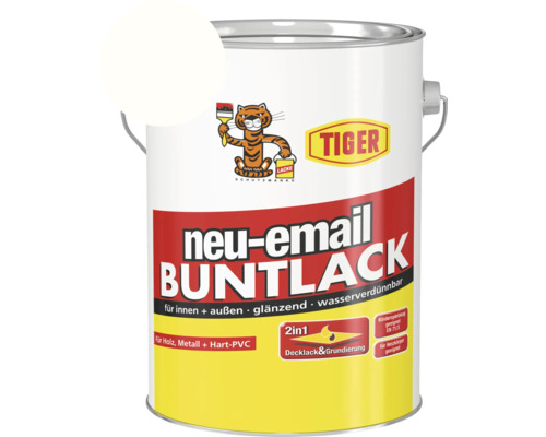 Tiger Lacke Buntlack für den Innen- und Außenbereich im Farbeimer