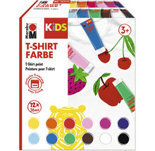 Marabu Kids T-Shirt Farbe Set mit zwölf Farben und Malvorlagen