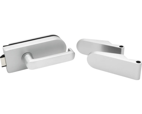 Glastürschloss mit Griff und Fingerschutz