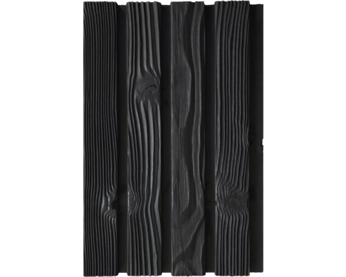 Leistenprofil nordisch Fichte Thermo schwarz behandelt mit 3 Nuten 2650 x 192 x 20,5 mm Leistenprofil nordisch Fichte Thermo schwarz behandelt mit 3 Nuten 2650 x 192 x 20,5 mm