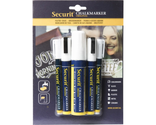 Securit Kreidemarker Set mit verschiedenen Markern
