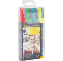 Securit Kreidemarker Set mit vier Stiften in transparenter Verpackung