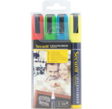 Securit Kreidemarker Set mit vier Stiften in Verpackung