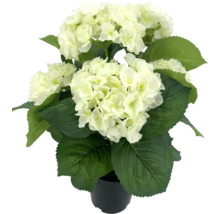 Kunstpflanze Hortensienbusch Höhe: 34 cm creme