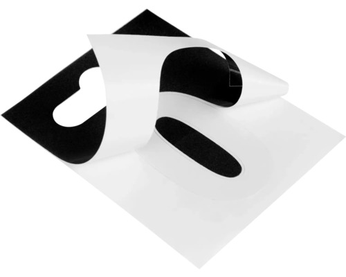 Selbstklebende Buchstaben-Schablone auf Trägerpapier