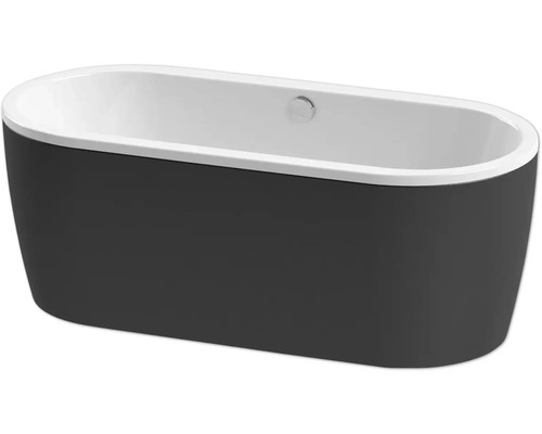Freistehende Form & Style Sansibar 160x75x60 cm weiß schwarz glänzend