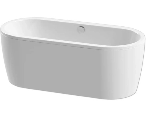 Freistehende Badewanne Form & Style Sansibar 160x75 cm weiß glänzend 6061233