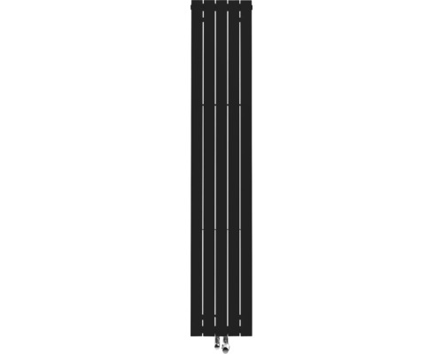 Designheizkörper Rotheigner Panel 1400x366 mm schwarz Anschluss Mittig unten