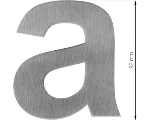 Buchstabe a aus Edelstahl, 96 mm hoch