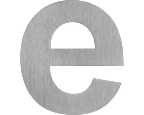 Buchstabe e aus Metall