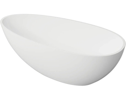 Freistehende Badewanne Jungborn Oval 82x168x55 cm weiß glänzend