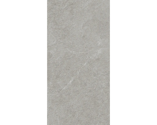 Feinsteinzeug Bodenfliese Mirava Narvik silver 30x60 cm grau matt rektifiziert