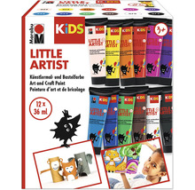 Marabu Künstlerfarben Set für Kinder, 12 Tuben à 36 ml, geeignet ab 3 Jahren