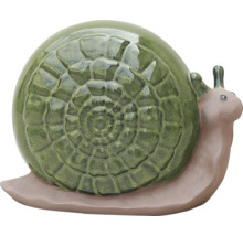 Dekorative grüne Keramik Schnecke für den Garten