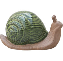 Dekorative Gartenschnecke aus Keramik