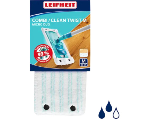 Leifheit Combi Clean Twist M Micro Duo Wischtuch-Ersatzkopf