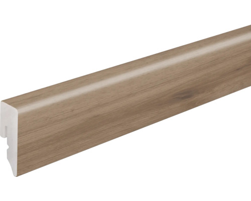 Sockelleiste PVC Eiche Pur Perlgrau 15x38,5x2400 mm Sockelleiste mit Holzdekor