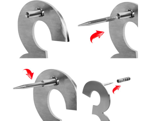 Montageanleitung für eine Hausnummer aus Metall