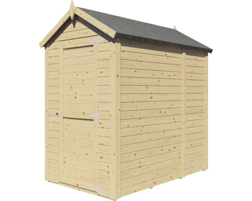 Gartenschuppen aus Holz mit Tür und Bitumendach