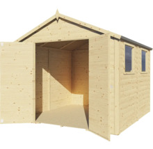 Holzgartenhaus mit Doppeltür und Fenstern