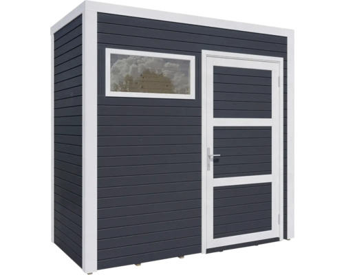 Holzgartenhaus mit Fenster und Tür