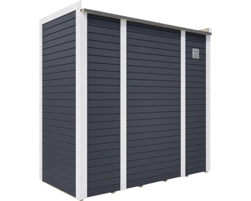 Holzgartenhaus mit Lamellenwand und Belüftung