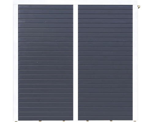 Holzzaun-Element mit horizontalen Brettern und Rahmen