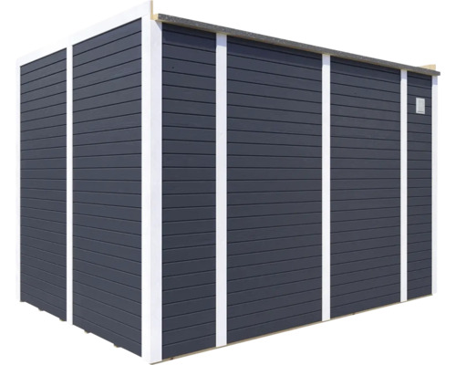 Holzgartenhaus mit geriffelten Wänden