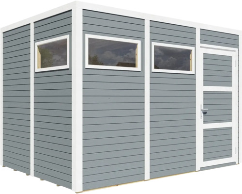 Gartenhaus mit Fenstern und Tür