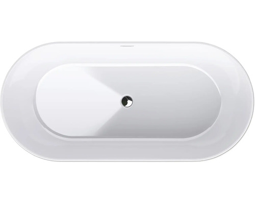 Freistehende Badewanne in ovaler Form von oben
