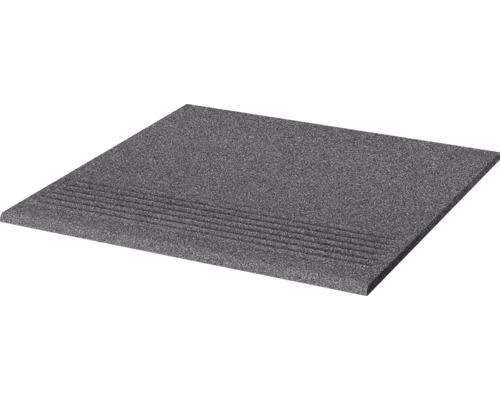 Feinsteinzeug Stufenfliesen Starline 30x30cm anthrazit matt Stufenmatte mit Rillenprofil zur Trittsicherheit