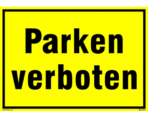 Warnschild "Parken verboten" 297x210 mm, Kunststoff