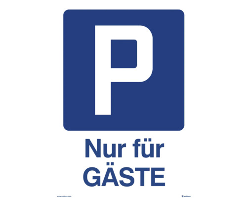 Hinweisschild "Parken nur für Gäste" 210x297 mm, Kunststoff