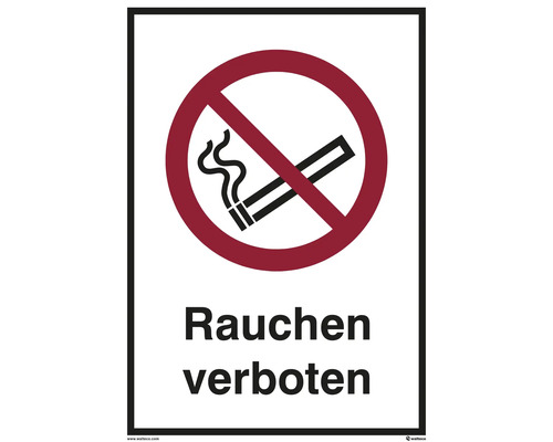 Warnschild "Rauchen verboten" 210x148 mm, Kunststoff