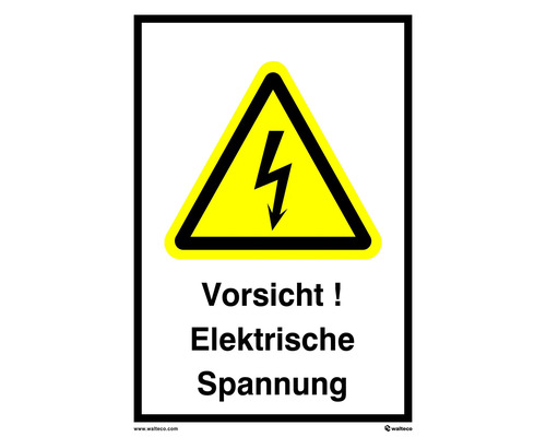 Warnschild "Vorsicht! Elektrische Spannung" 210x148 mm, Kunststoff
