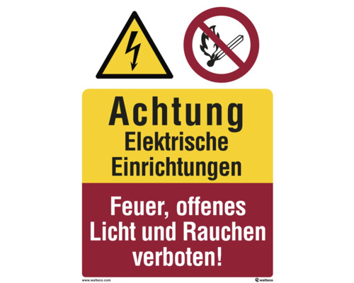 Warnschild "Achtung Elektrische Einrichtungen" 148x210 mm, Kunststoff