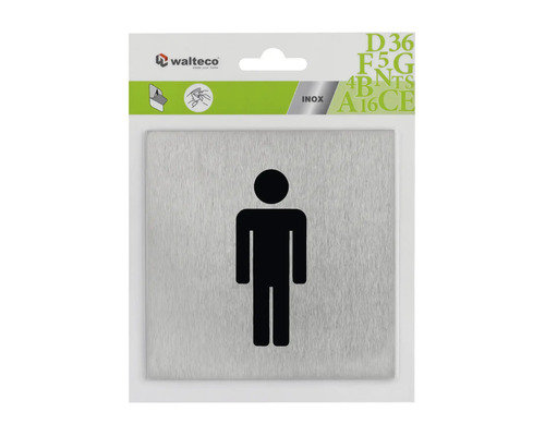 Walteco Herren WC-Schild aus Edelstahl