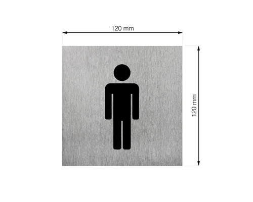 Herren WC Schild, 120 Millimeter
