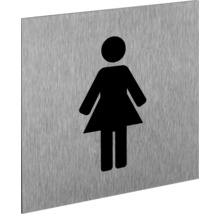 Toilettenschild für Damen aus Edelstahl