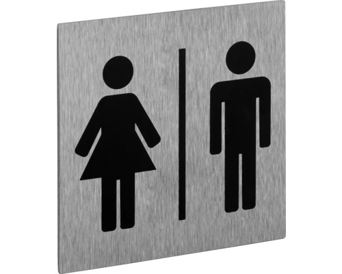 Toilettenschild mit Frau und Mann Symbol