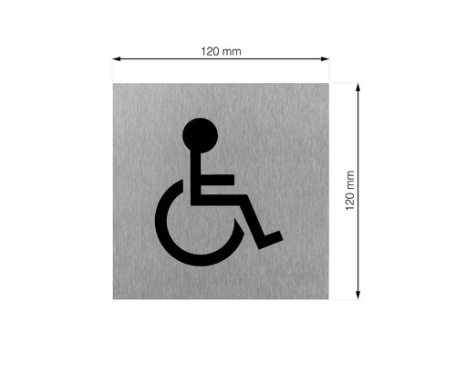 Symbol für barrierefreies WC, 120 Millimeter