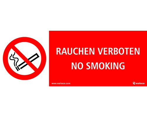 Warnschild "Rauchen verboten" 80x210 mm, zum Kleben