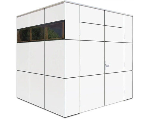 Modernes Gerätehaus mit Tür und Fenstern