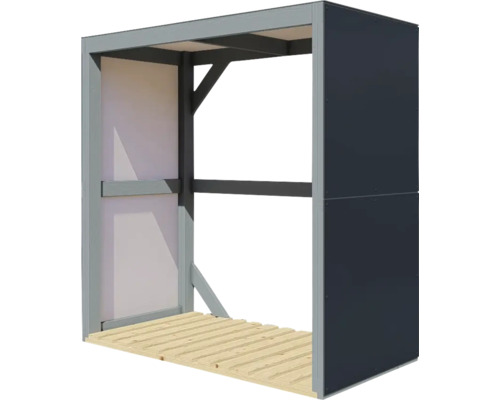 Holzlager mit Boden und Rahmen