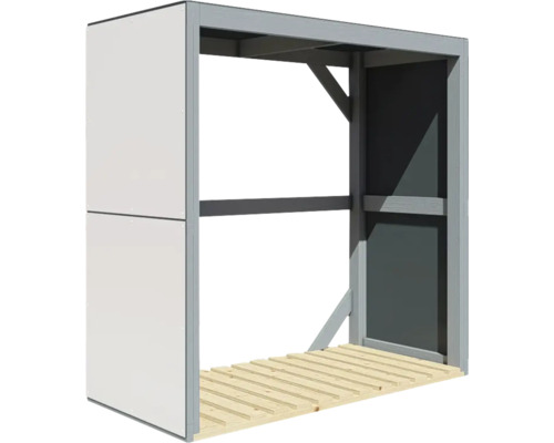 Holzlager für Brennholz mit Boden