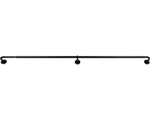 Vorhangstange Day&Night schwarz 120-210 cm Ø 16/19 mm Gardinenstange mit Halterungen