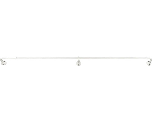 Vorhangstange Day&Night edelstahl-optik 160-280 cm Ø 16/19 mm Ausziehbare Duschvorhangstange aus Metall mit Wandhalterung